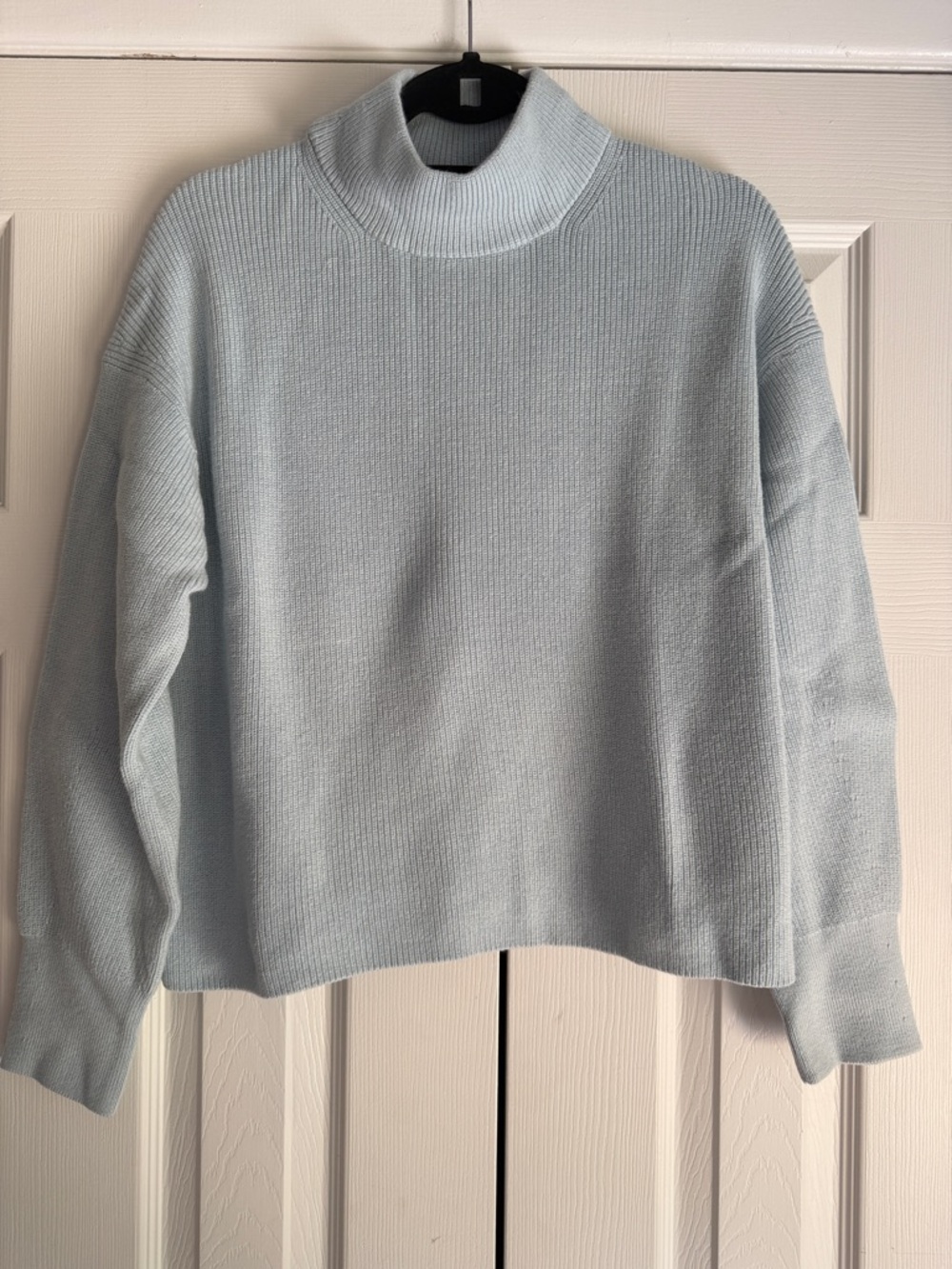 Lululemon Light Blue Mockneck Knit Sweater